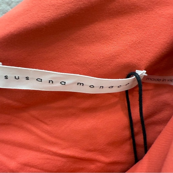 Susana Monaco Mini Dress Size XL Cherry Blossom Open Shoulder New - Picture 5 of 9